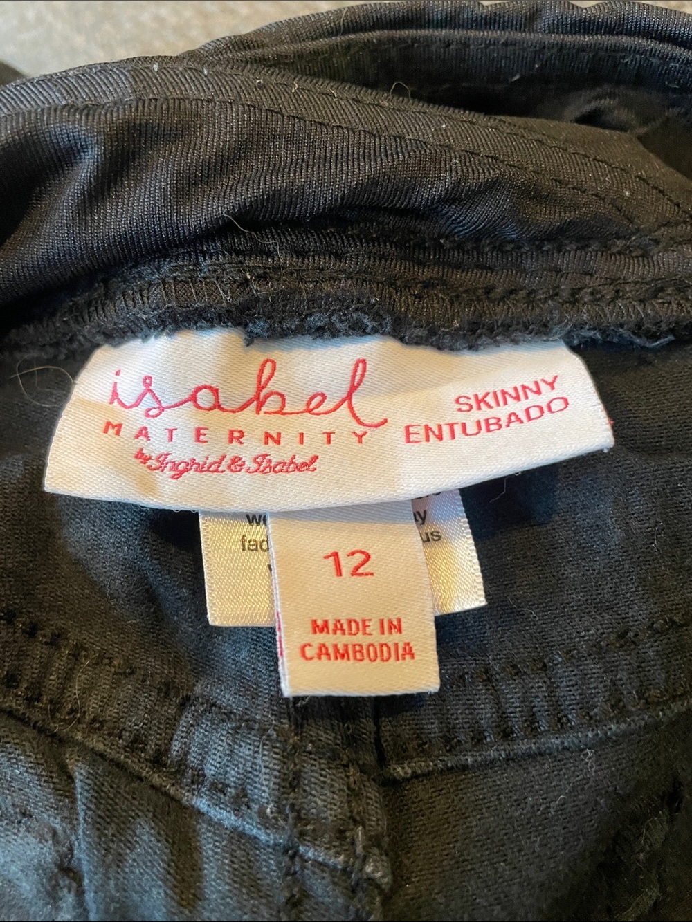 Isabel Maternity Skinny Black Jeggings - Size 12